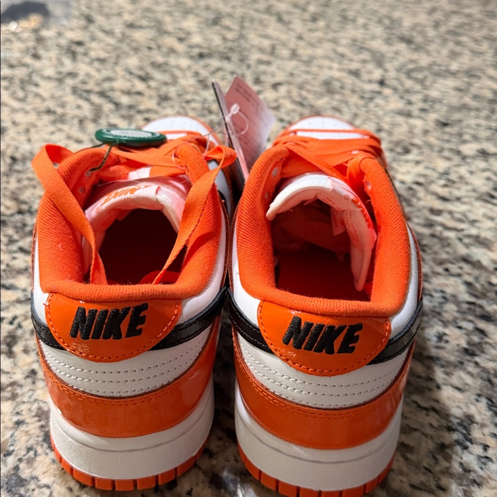 Nike dunks Bright Orange and White Sneakers - Picture 3 of 3